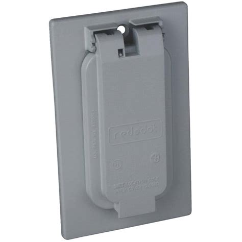 red dot 1-gang gfci weatherproof non-metallic electrical box cover kit|red dot duplex box covers.